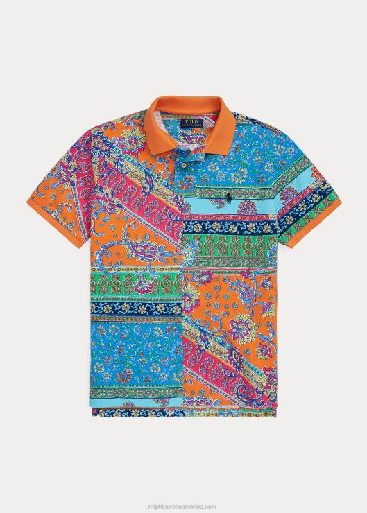polo de malla con estampado de corte clásico hombres medallón provenzal Ralph Lauren 2XR2V352