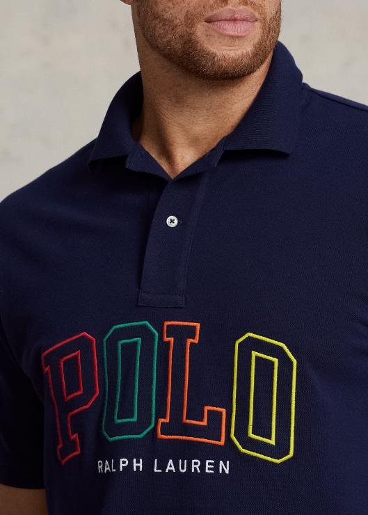 polo de malla con logo hombres marina de crucero Ralph Lauren 2XR2V1636