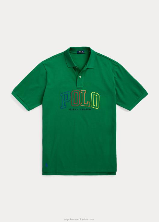 polo de malla con logo hombres verde primario Ralph Lauren 2XR2V1637