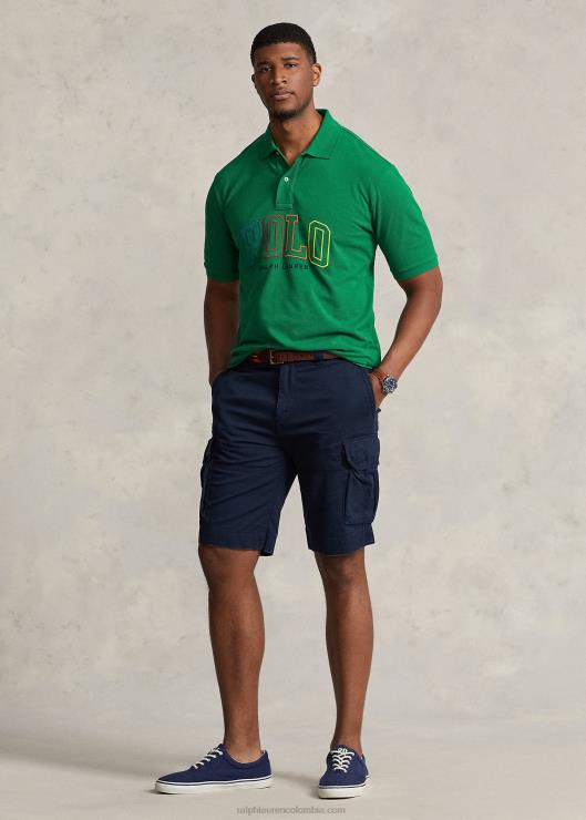 polo de malla con logo hombres verde primario Ralph Lauren 2XR2V1637