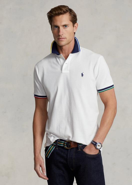 polo de malla de corte clásico hombres multi blanco Ralph Lauren 2XR2V746
