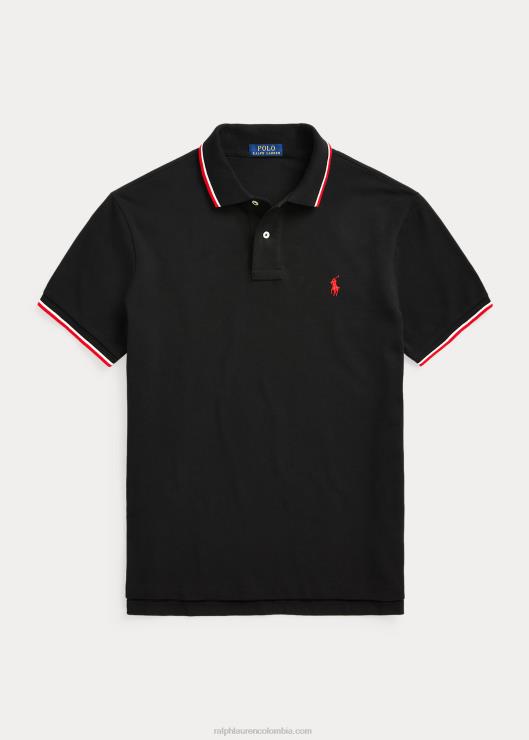 polo de malla de corte clásico hombres negro Ralph Lauren 2XR2V586