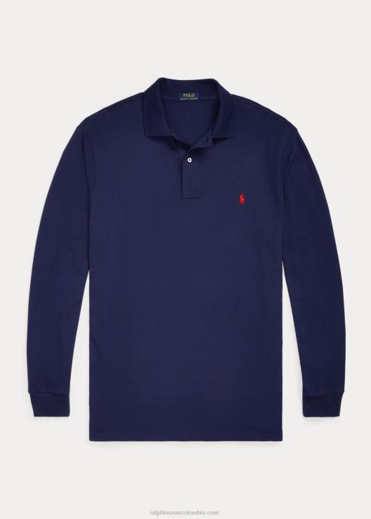 polo de malla de manga larga hombres Marina de Newport Ralph Lauren 2XR2V1871