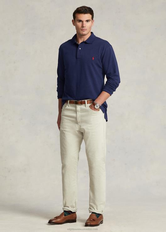 polo de malla de manga larga hombres Marina de Newport Ralph Lauren 2XR2V1871
