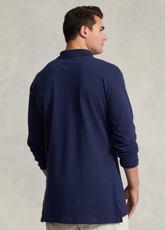 polo de malla de manga larga hombres Marina de Newport Ralph Lauren 2XR2V1871