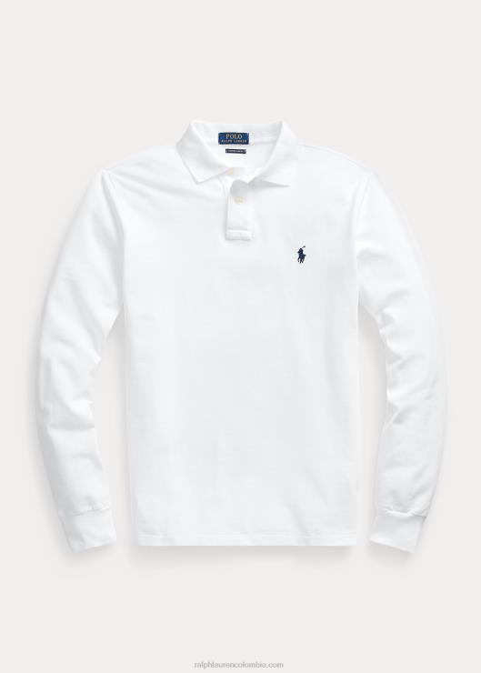 polo de malla de manga larga hombres blanco Ralph Lauren 2XR2V1873
