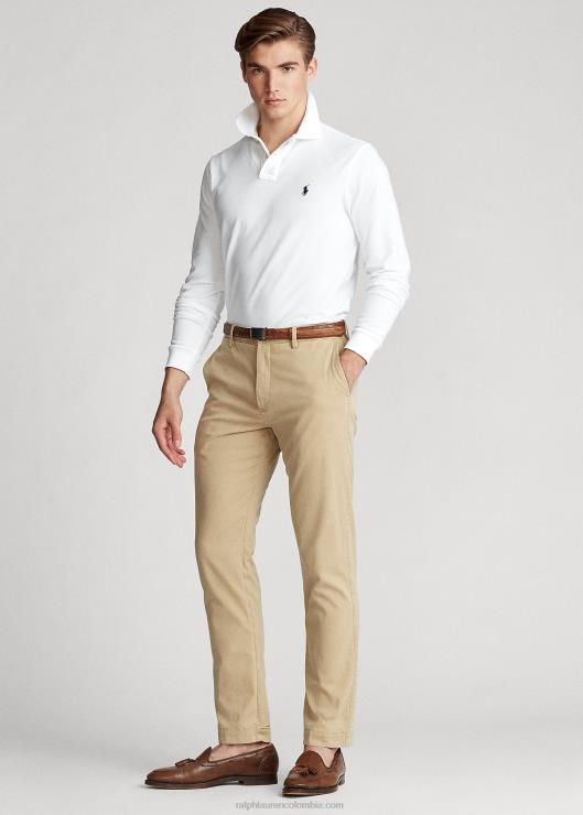 polo de malla de manga larga hombres blanco Ralph Lauren 2XR2V1873