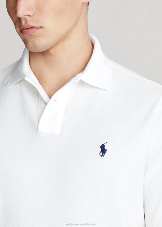 polo de malla de manga larga hombres blanco Ralph Lauren 2XR2V1873