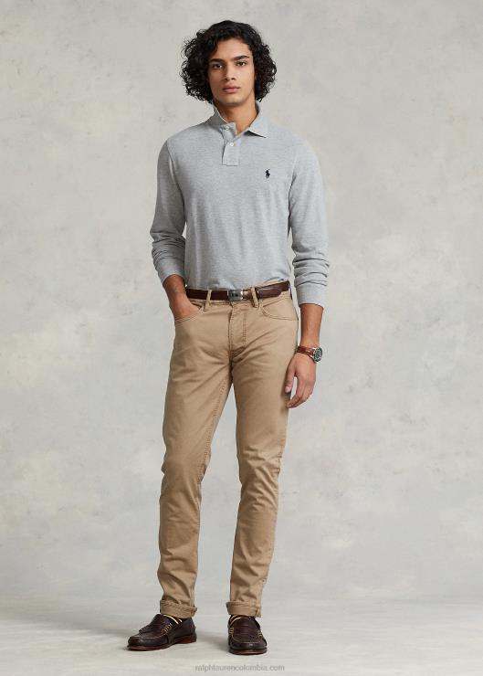 polo de malla de manga larga para todos los calces hombres y sobre brezo Ralph Lauren 2XR2V152