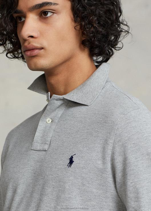 polo de malla de manga larga para todos los calces hombres y sobre brezo Ralph Lauren 2XR2V152
