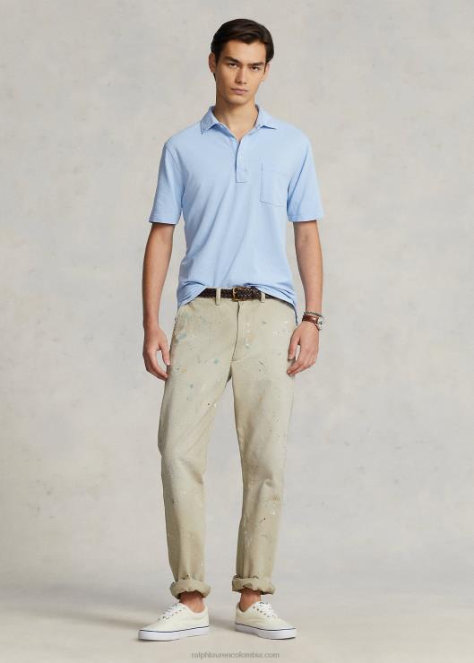 polo de malla de peso pluma de corte clásico hombres austin azul Ralph Lauren 2XR2V809