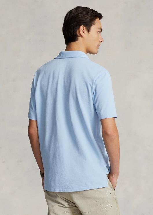 polo de malla de peso pluma de corte clásico hombres austin azul Ralph Lauren 2XR2V809