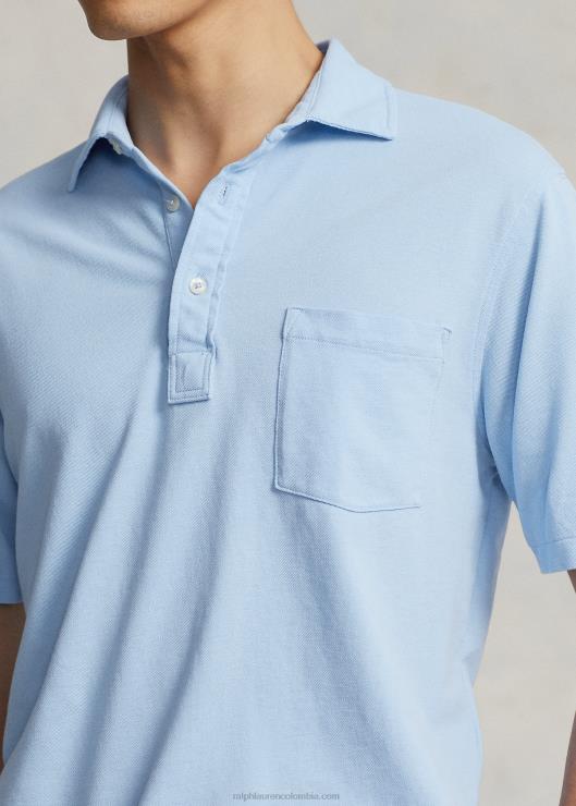 polo de malla de peso pluma de corte clásico hombres austin azul Ralph Lauren 2XR2V809