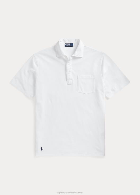 polo de malla de peso pluma de corte clásico hombres blanco Ralph Lauren 2XR2V811