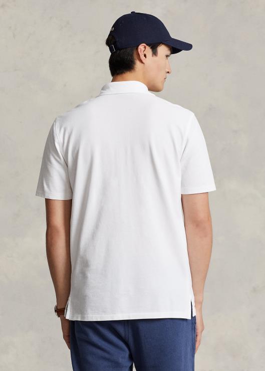 polo de malla de peso pluma de corte clásico hombres blanco Ralph Lauren 2XR2V811