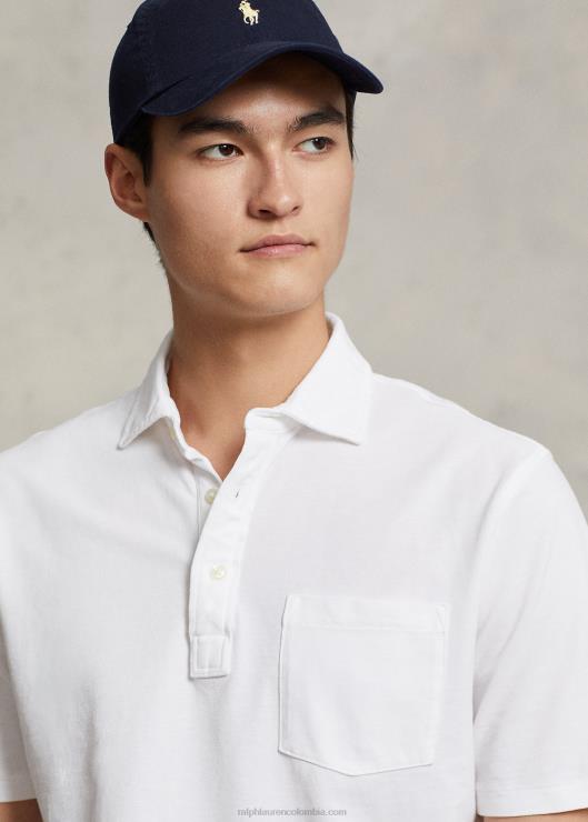 polo de malla de peso pluma de corte clásico hombres blanco Ralph Lauren 2XR2V811