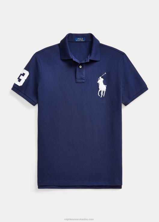 polo de malla de pony grande de corte slim personalizado hombres Marina de Newport Ralph Lauren 2XR2V850