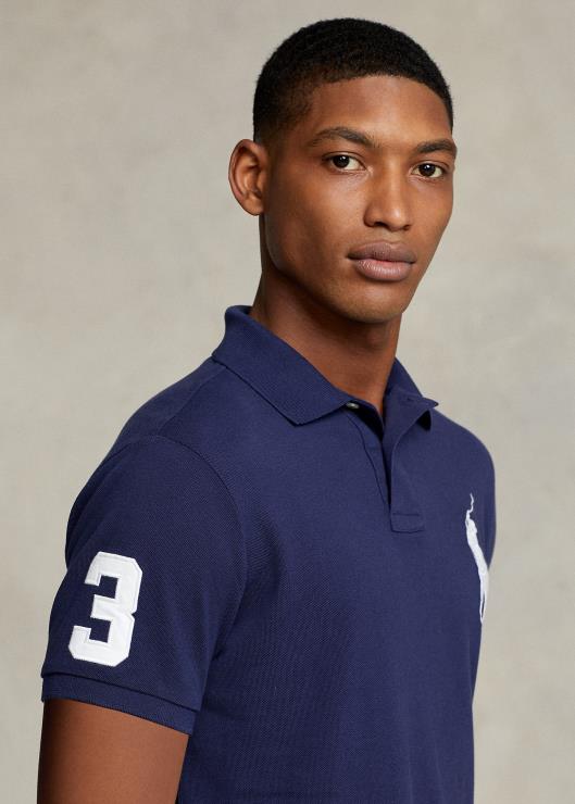 polo de malla de pony grande de corte slim personalizado hombres Marina de Newport Ralph Lauren 2XR2V850