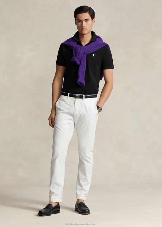 polo de malla elástica slim fit personalizado hombres negro Ralph Lauren 2XR2V525