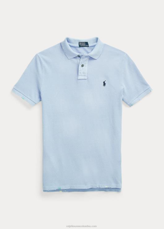 polo de malla remendada de corte clásico hombres austin azul Ralph Lauren 2XR2V1094