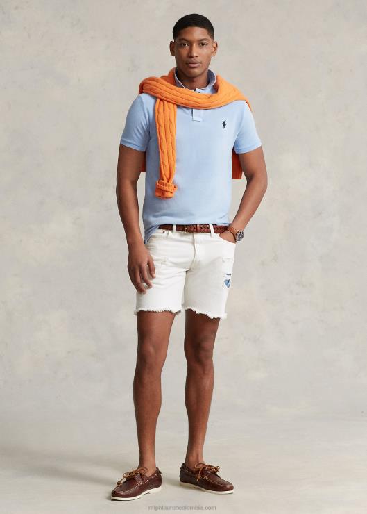 polo de malla remendada de corte clásico hombres austin azul Ralph Lauren 2XR2V1094