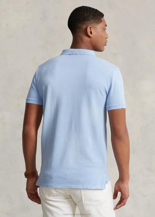polo de malla remendada de corte clásico hombres austin azul Ralph Lauren 2XR2V1094