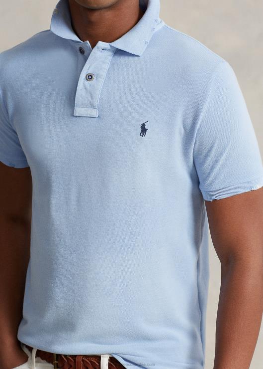 polo de malla remendada de corte clásico hombres austin azul Ralph Lauren 2XR2V1094