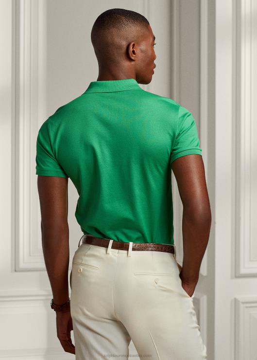 polo de piqué slim fit personalizado hombres verde náutico Ralph Lauren 2XR2V56