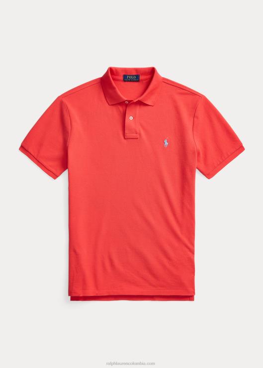 polo slim fit de malla casual/de trabajo hombres arrecife rojo Ralph Lauren 2XR2V40