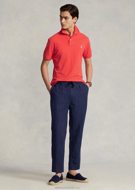 polo slim fit de malla casual/de trabajo hombres arrecife rojo Ralph Lauren 2XR2V40