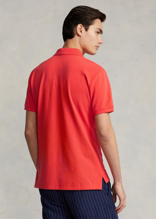 polo slim fit de malla casual/de trabajo hombres arrecife rojo Ralph Lauren 2XR2V40