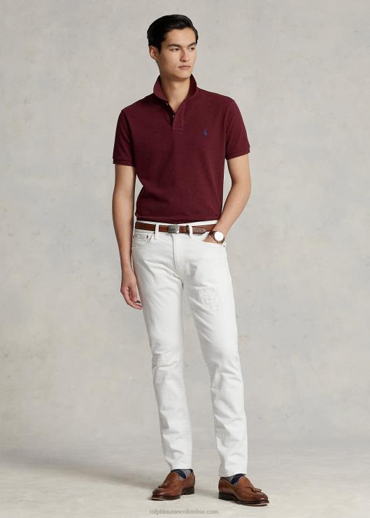polo slim fit de malla hombres brezo de vino de primavera Ralph Lauren 2XR2V8556