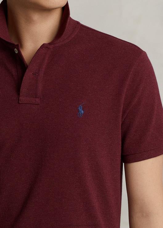 polo slim fit de malla hombres brezo de vino de primavera Ralph Lauren 2XR2V8556