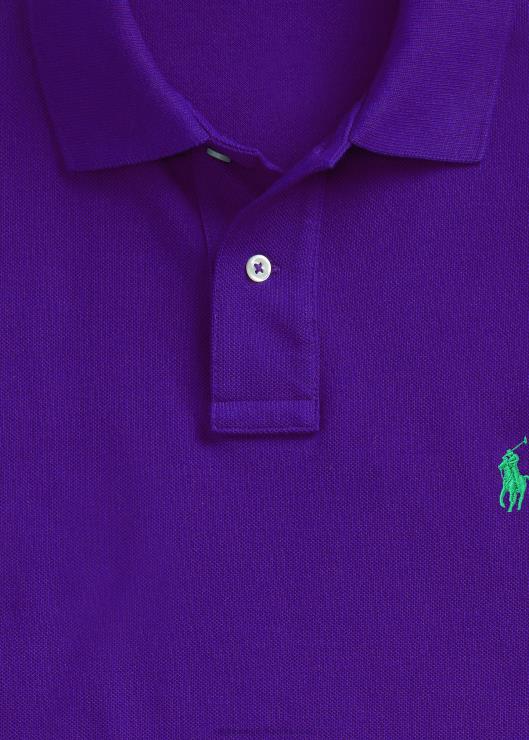 polo slim fit de malla hombres chalé morado/verde Ralph Lauren 2XR2V38