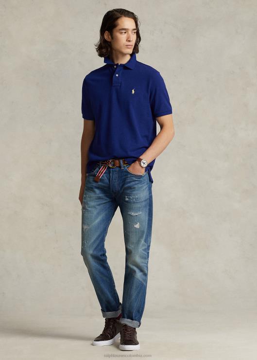 polo slim fit de malla hombres otoño real/amarillo Ralph Lauren 2XR2V6