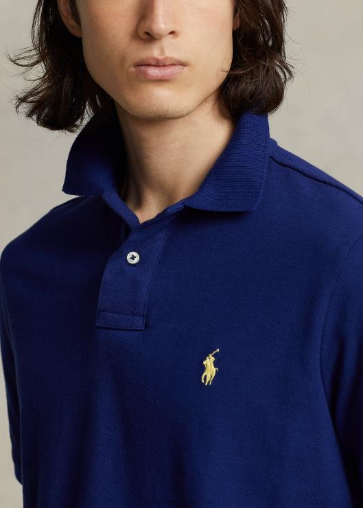 polo slim fit de malla hombres otoño real/amarillo Ralph Lauren 2XR2V6