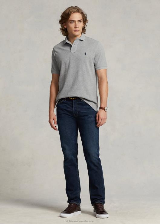 polo slim fit nuevo de malla hombres y sobre brezo/azul marino Ralph Lauren 2XR2V32