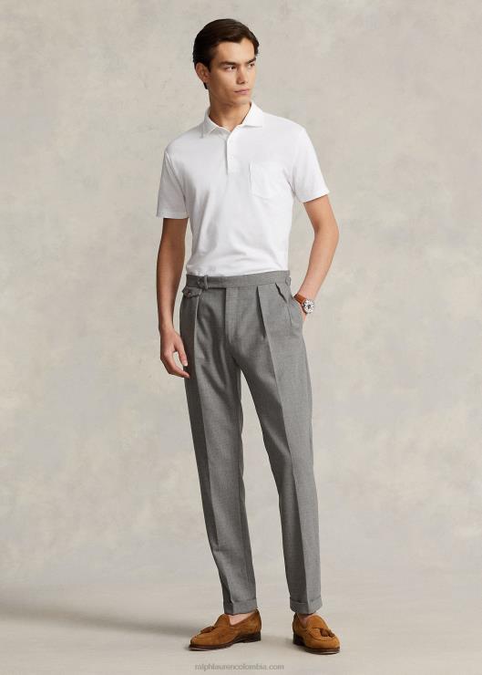 polo slim fit personalizado de algodón y lino hombres blanco Ralph Lauren 2XR2V1230