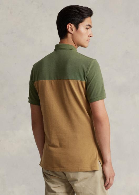polo utilitario de malla de corte clásico hombres salvia oscura multi Ralph Lauren 2XR2V8455