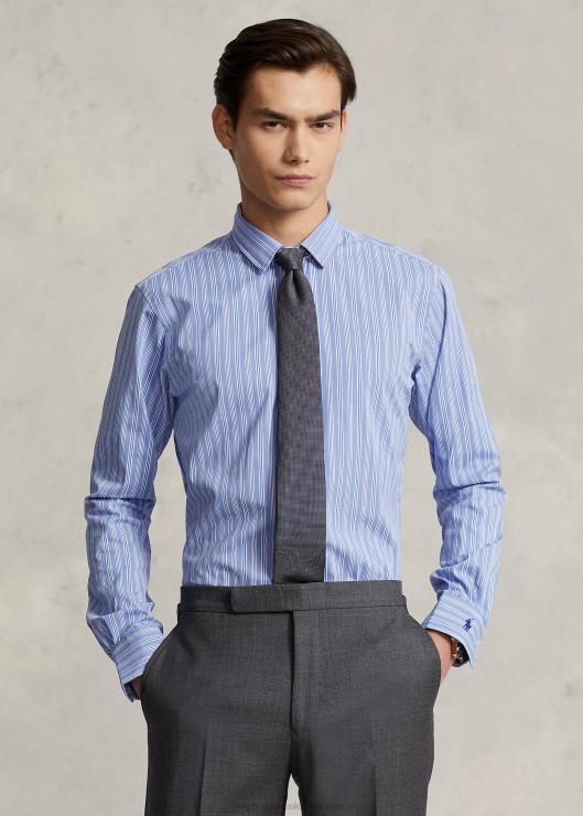 camisa a rayas custom fit hombres blanco Ralph Lauren 2XR2V8650