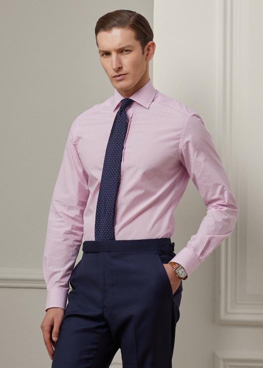camisa con detalle de rayas hombres rosa/blanco Ralph Lauren 2XR2V54