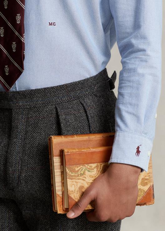 camisa con monograma de la colección morehouse hombres azul Ralph Lauren 2XR2V1283