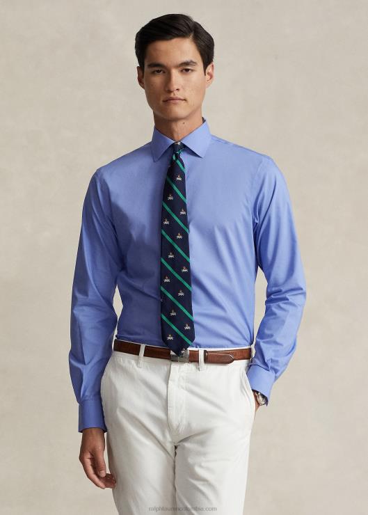 camisa de popelín a medida hombres azul de copen Ralph Lauren 2XR2V913