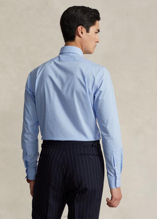 camisa de popelín elástico de fácil cuidado -todos los calces hombres mini azul/blanco Ralph Lauren 2XR2V1033