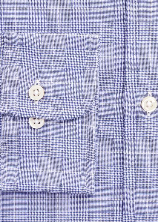 camisa de sarga a cuadros glen de ajuste personalizado hombres 5089 azul océano/blanco Ralph Lauren 2XR2V836