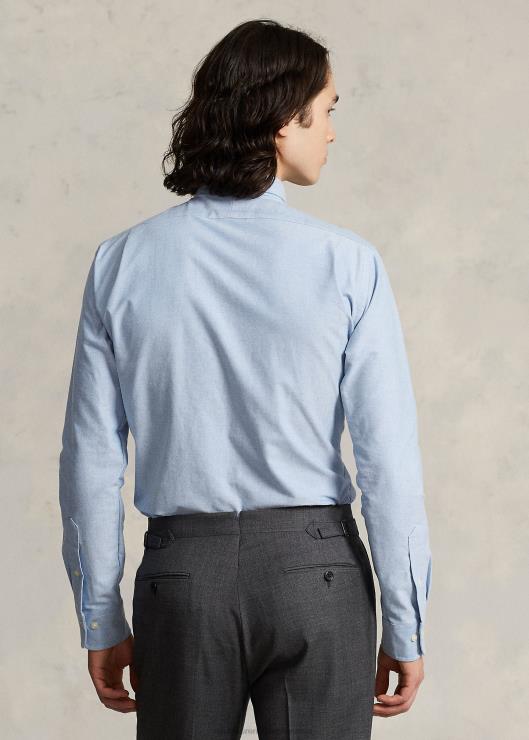 camisa oxford custom fit con monograma hombres azul Ralph Lauren 2XR2V110