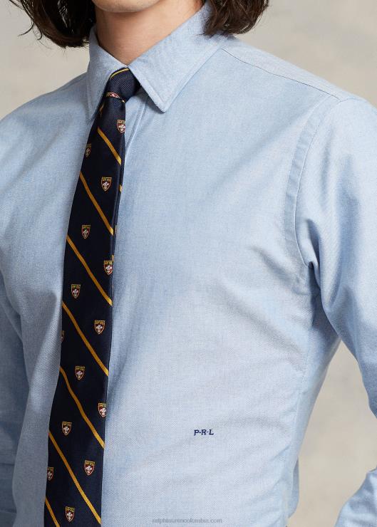 camisa oxford custom fit con monograma hombres azul Ralph Lauren 2XR2V110
