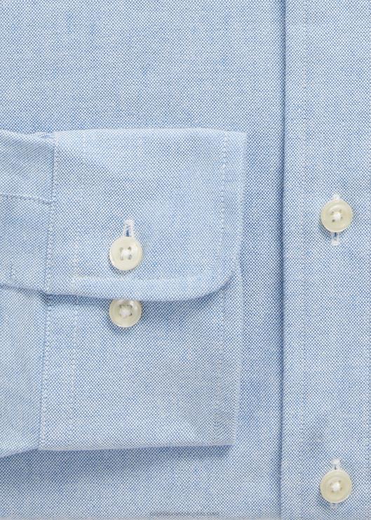 camisa oxford custom fit con monograma hombres azul Ralph Lauren 2XR2V110