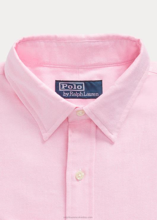 camisa oxford custom fit con monograma hombres nueva rosa Ralph Lauren 2XR2V109