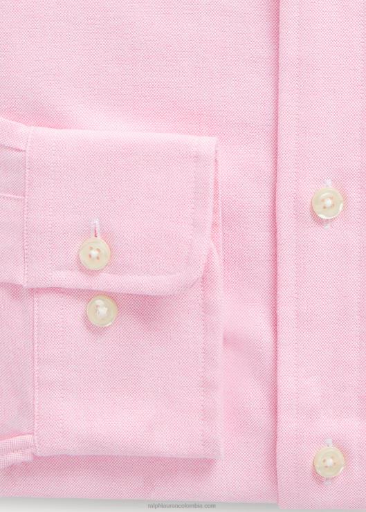 camisa oxford custom fit con monograma hombres nueva rosa Ralph Lauren 2XR2V109